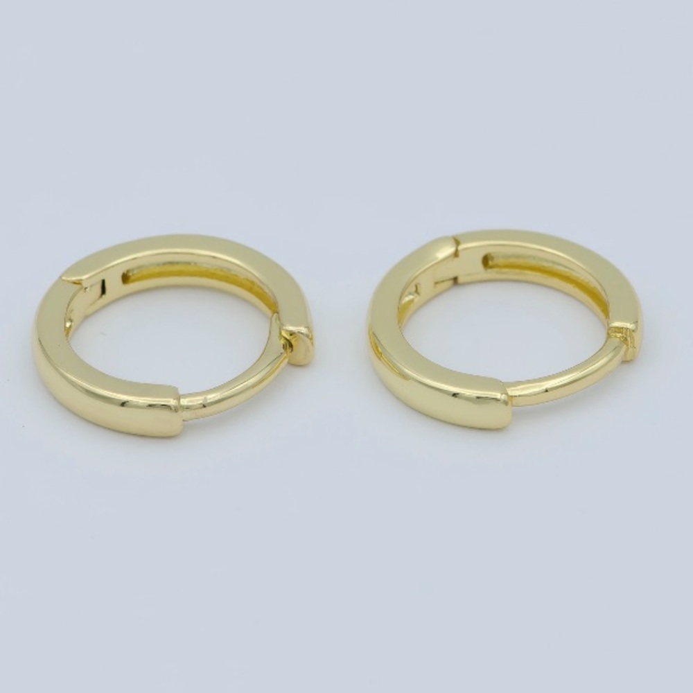 24K gold filled hoop huggie earring